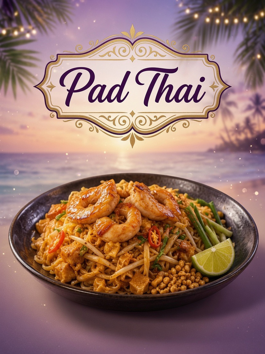 Pad Thai — authentic Thai dish at Khong Kwan Cabarete